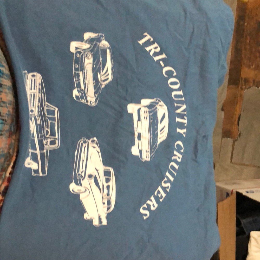 Hanes man tri county vintage car tee shirt size 2 Xl